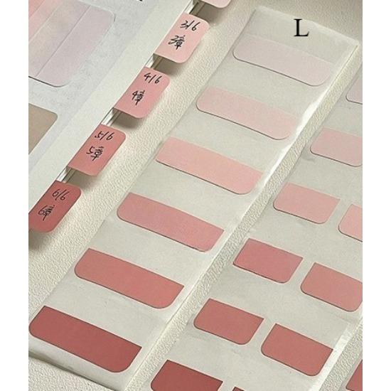 

120 шт./комплект Серія градієнтних кольорів Sticky Note Creative Design Simplicity Student Label Indec Sticker Student/офісне приладдя L рожевий
