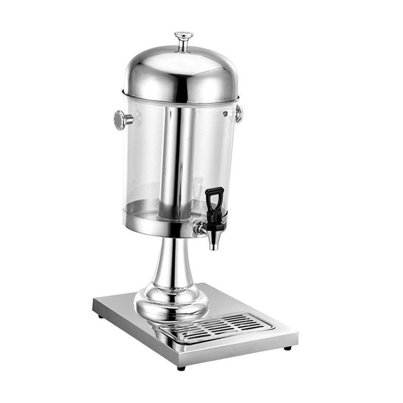 8L Großraum Küchenwasserkrug Getränkefass Spender Versiegelte Flaschen Herausnehmbarer Edelstahl Eisbehälter