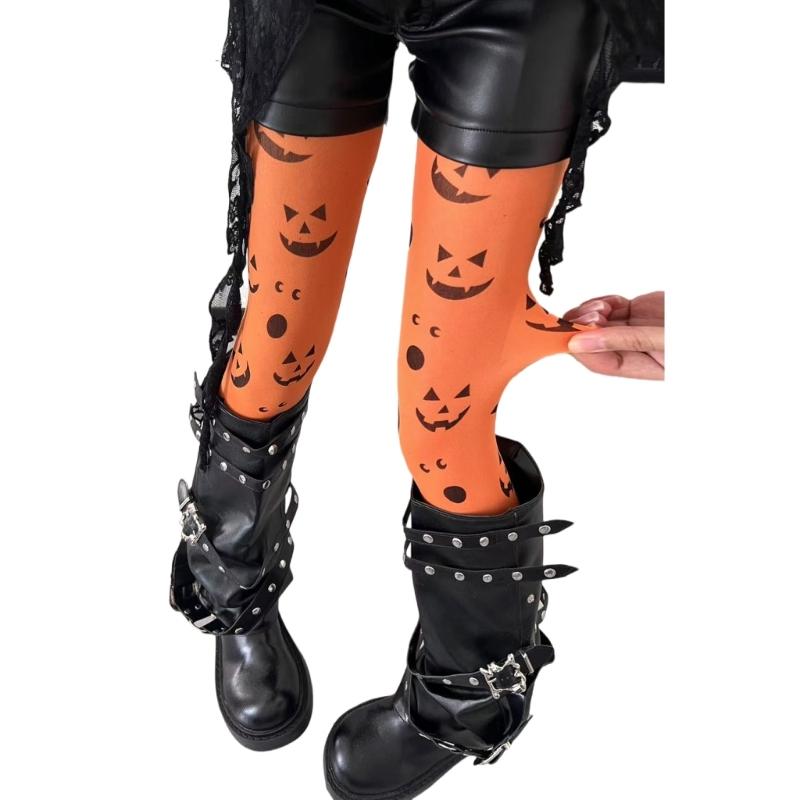 Носки с тыквой на Хэллоуин Мягкие Дышащие Нейлоновые Костюмный Аксессуар Для Вечеринок 1