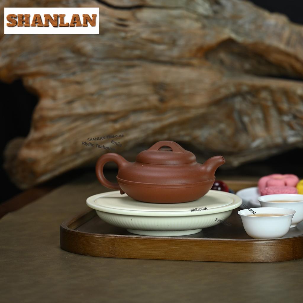 200ml Vintage Yixing Purple Clay Teapots Handmade Line Circle Pot Raw Ore Clear Water Mud Kettle Zisha Teaset Tea Services Craft
