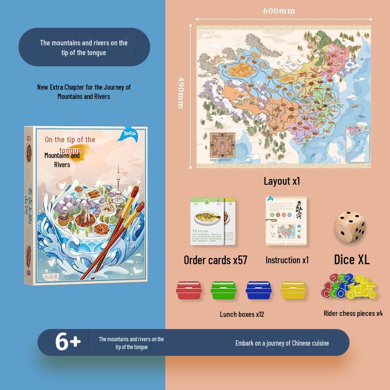Yaofish Mountain & River Food Adventure: Interactive Educational Board Game for Kids 6+