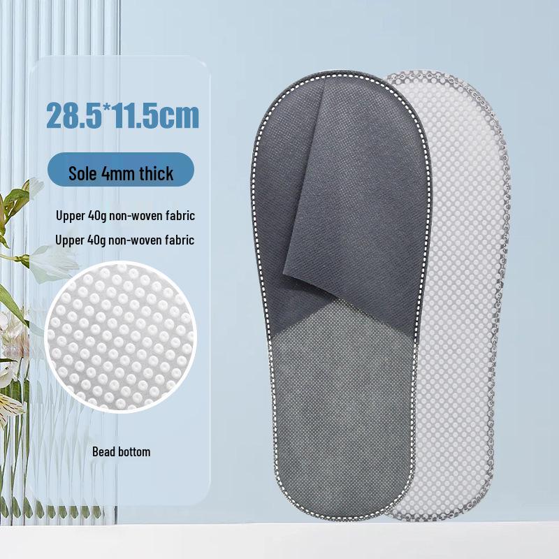 Non-Woven Thickened Disposable Slippers for Hotels, Homestays, Travel, and Hospitality