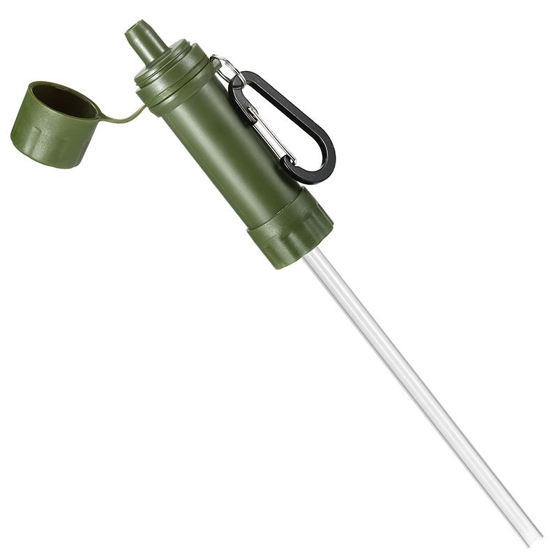 Purificatore Filtro Acqua Potabile da Esterno Emergenza Vita Portatile Sopravvivenza Cannuccia Filtro Acqua Viaggio Campeggio