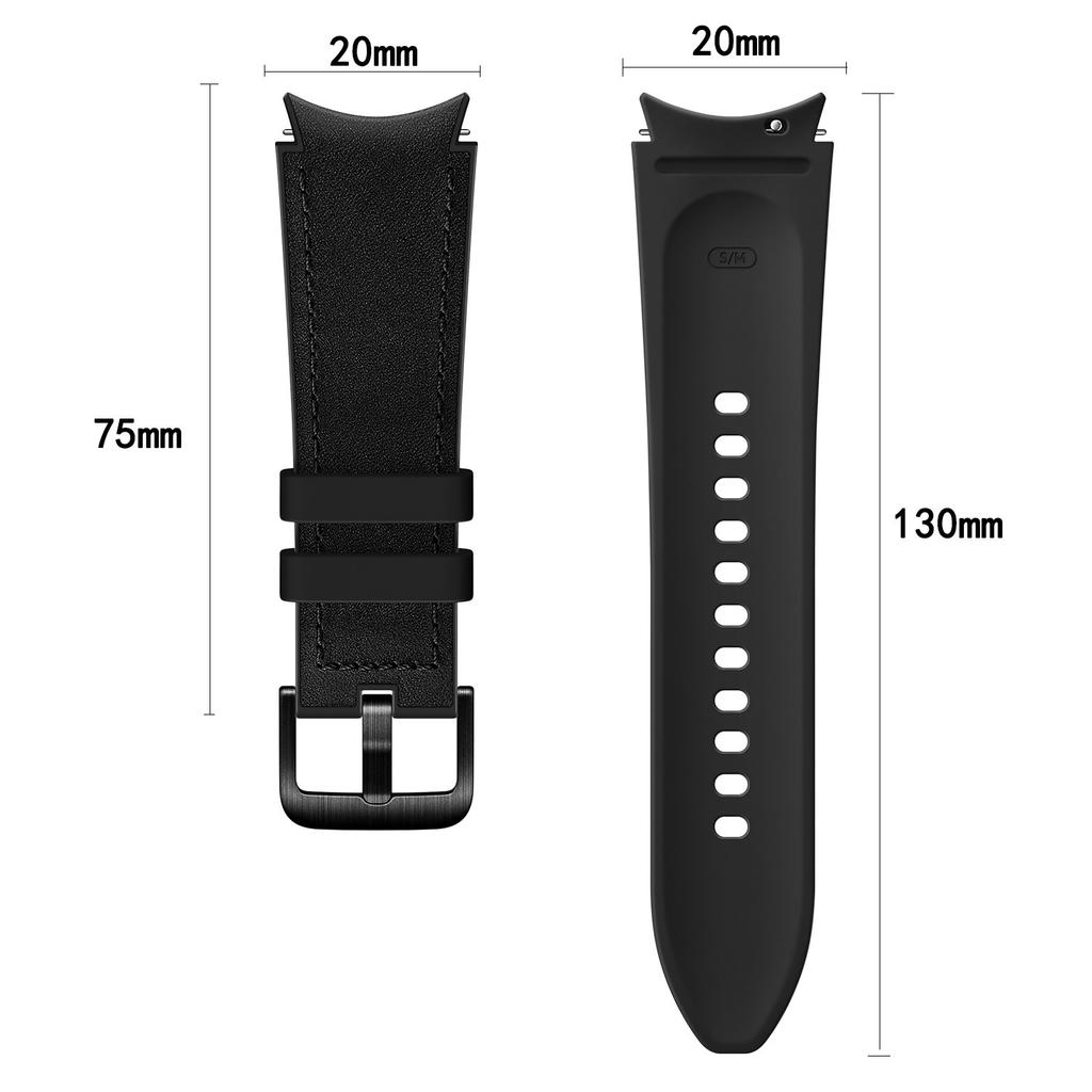 Applicable To Samsung Galaxy Watch6 Strap Leather Silicone Sticker Watch4th Generation 5th Generation 42/46mm Universal