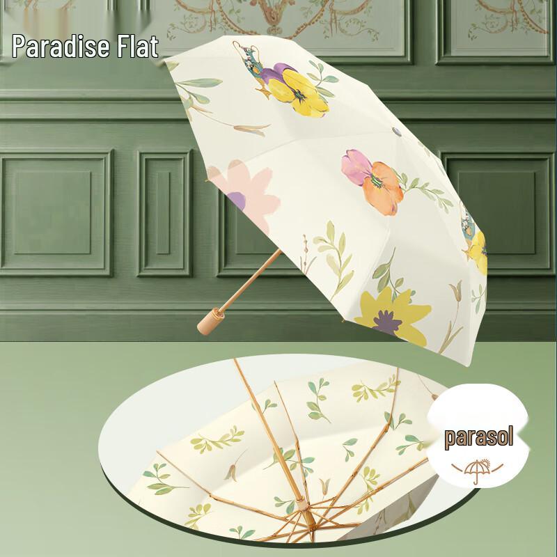 Paradise British Museum Tri-fold Double-Layer UV Umbrella