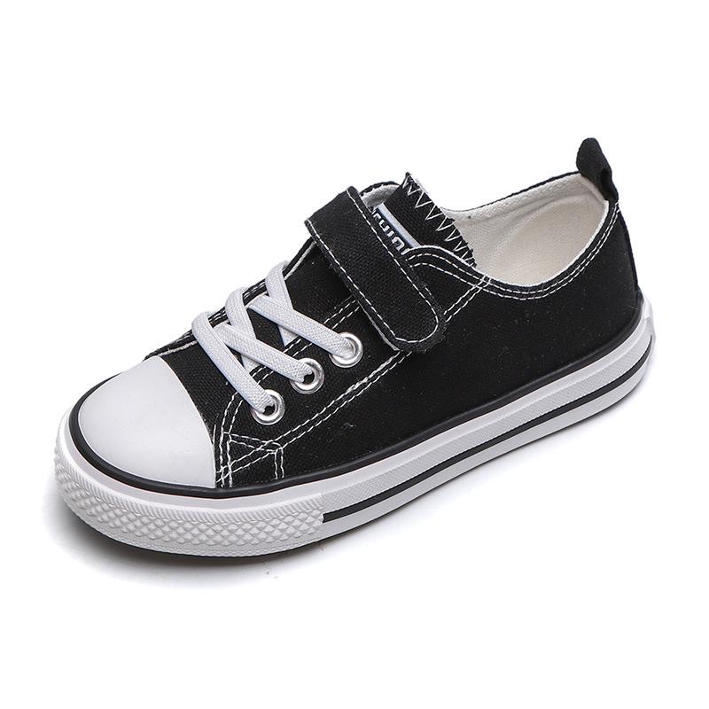2023 Weiße Canvas-Klettschuhe für Jungen und Mädchen – Trendy Student Board Sneakers