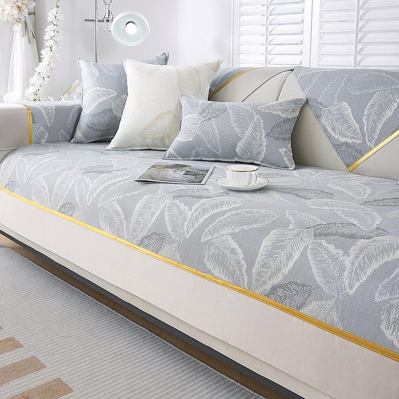 

Modern Light Luxury Sofa Cushion Summer New Ice Silk Sofa Cushion Cover Cool Non-Slip Backrest Cover Cloth Towel 70*70cm