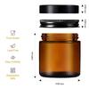 4oz 8oz 16oz Candlestick Christmas Birthday Decorations Round Glass Bottle Fragrance Scented Oil Candle Jar with Metal Lids