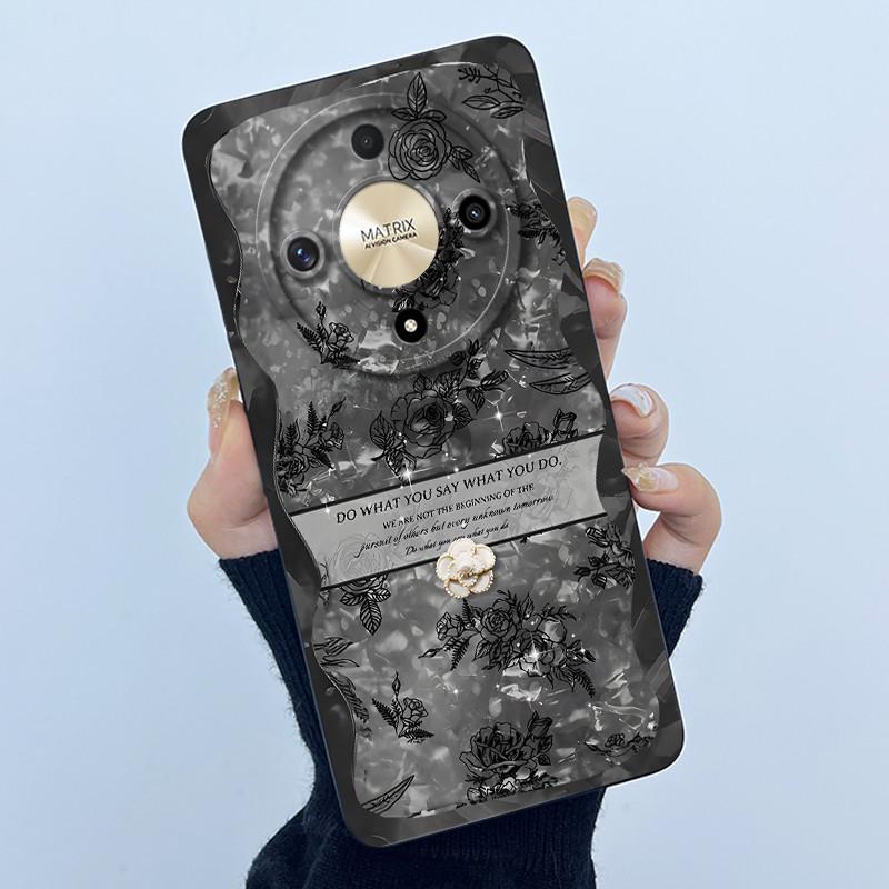 For Honor Magic5 Lite 5G Case Simplicity flower Silicone Soft Back Cases For Magic6 Lite 5G Cover Magic 5Lite 6Lite Bumper Shell