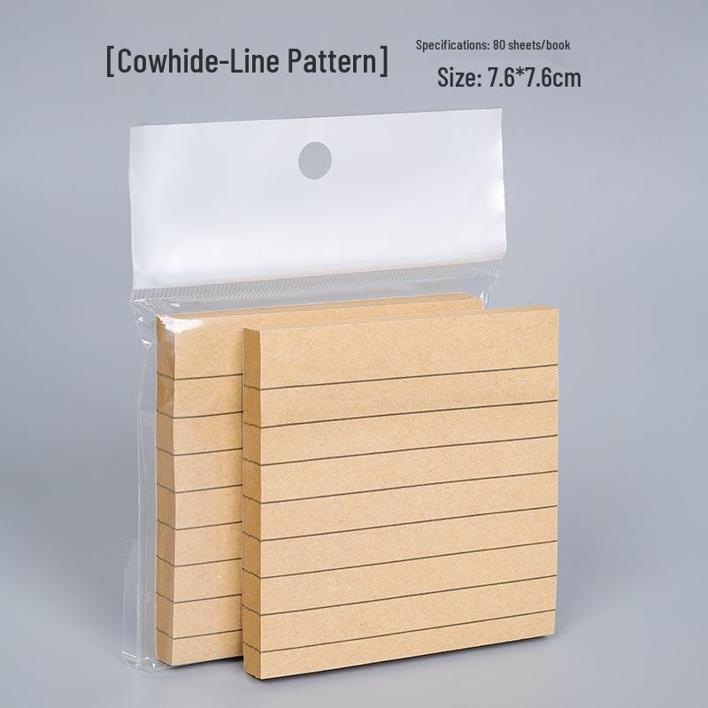 Creative Minimalist Sticky Notes: Strong Adhesion, Tear-Free, Portable Notebook for Students & Office Use