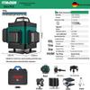 12-Line Green Laser Level with Infrared, Outdoor Strobe, Wall & Floor Mount, Automatic Leveling, Water-Resistant
