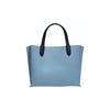 Coach Willow 24 Twist Lock Magnetic Closure Pebbled Leather Tote Bag Women Tote Light-Blue C8561-LHPQM