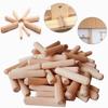100 Stück Holzdübel Schrank Schublade Rundnut Holzhandwerk Dübelstange Set Möbelzubehör Holzdübel
