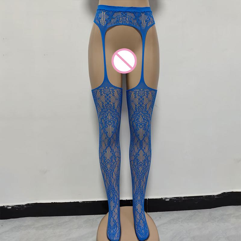 Retro Jacquard Suspender Stockings Sexy And Innocent Irregular Ripped Pantyhose Y2K Dopamine