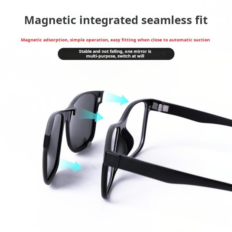 Tattoo Polarized Sunglasses Eye Protection Glasses Magnetic Adsorption Lens Reflective-free Glasses