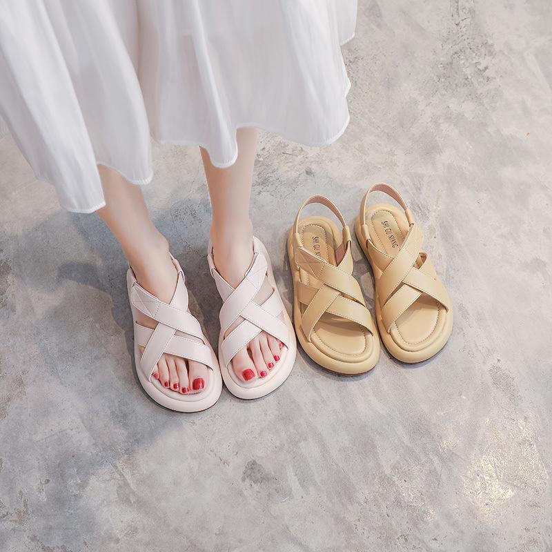 Pick Up Girl 733-7 Platform Sandals Women's Summer 2025 New Popular Ins Super Fire Muffin Roman Women's Shoes