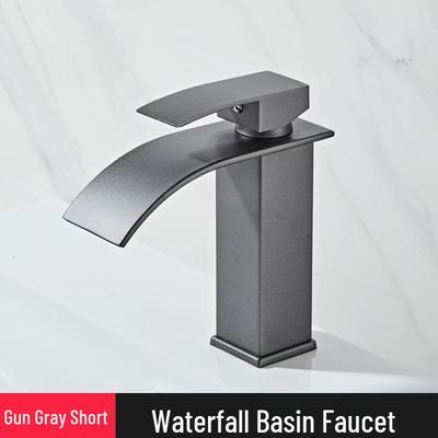 TLXT Stainless Steel Bathroom Waterfall Basin Faucet