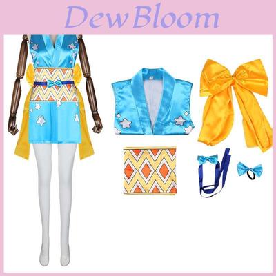 Cosplay kostým Nami z One Piece Barevné šaty bez rukávů pro fanoušky anime na Halloween