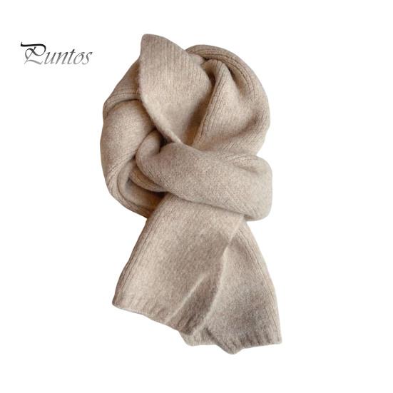 

Вязаный шарф, однотонный, утолщенный, теплый, женский шарф, термоповязка на шею для холодной погоды, повседневный шарф абрикосовый