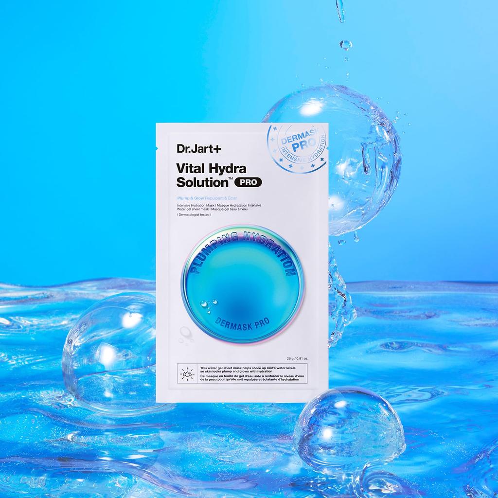 Dermask Vital Hydra Solution Pro Hyaluronic Sheet Korean Derma Cosmetics Dr. Jart+ (5 sheets) / Moisturizing, Hydrating, Dry, Glowing, Firming, Acid,