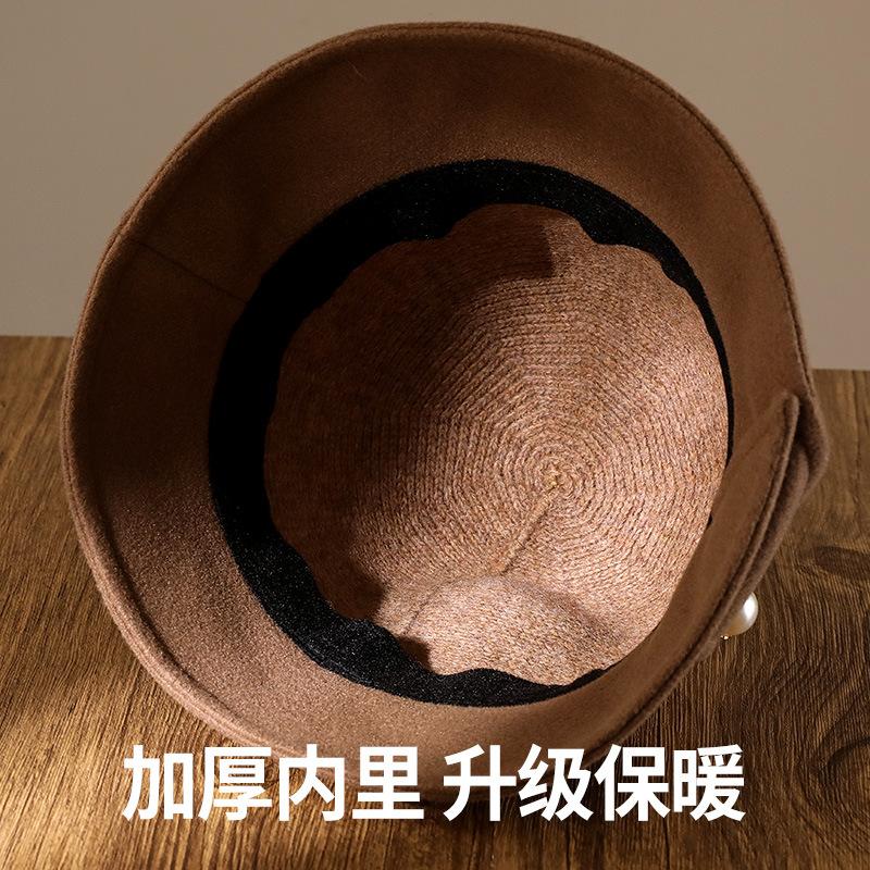 Fisherman's hat, children's autumn and winter wool, knitted warm versatile basin hat, fashionable mother's top hat shows small face