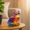 Cat Acrylic Cat Interior Relaxing Soothing Cat Feng Shui Type A Lovep.c Stand, Decor, Suncatcher, Object, Merchandise, Prism, Spiritual, Ornament,