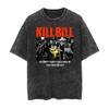 Fit Kill Bill The Bride Unisexs Vintage Washed Retro Batik Shortsleeved Tshirt Graphic Cotton Tee Printing Highend Luxury