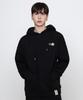[Unisex] Small Flower Bear Face Embroidered Smile Hoodie_Black