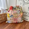 Floral Drawstring Bags Gift Bags Multi-functional Small Objects Storage Bag for Wedding Birthday Party Favors