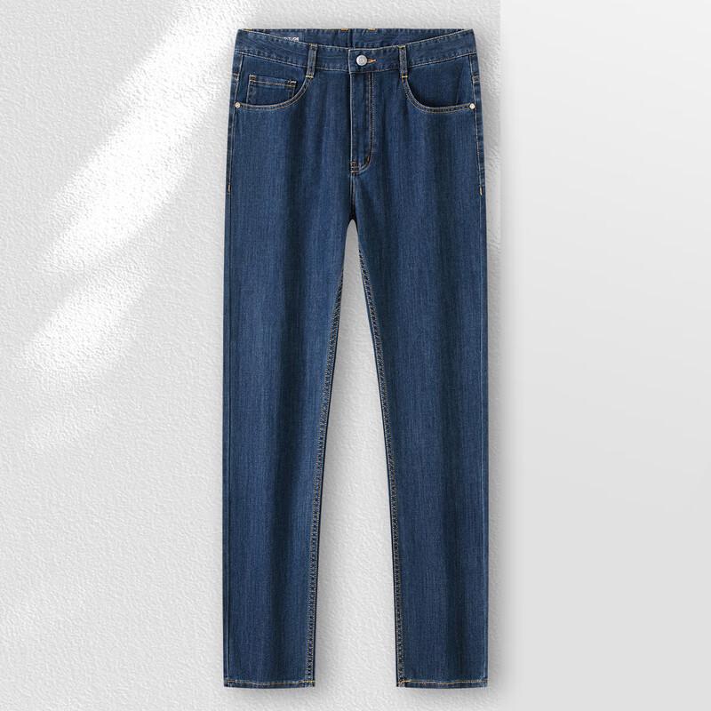 MONTAGUT Men's Retro Tencel Straight Jeans