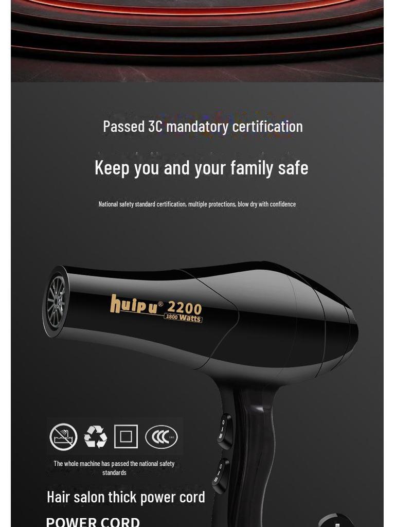 High-Power Salon Hair Dryer: Quick-Dry Negative Ion, Hot & Cold Air for Hair Care
