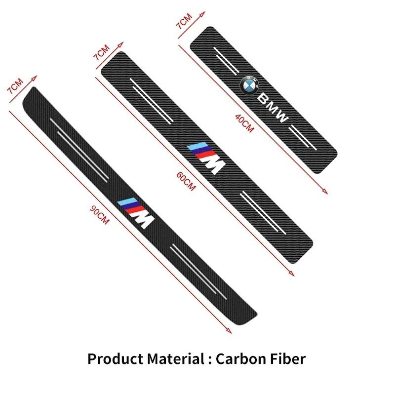 Carbon Fiber Car Door Sill Protector Stickers For BMW M E46 E90 E60 F30 E39 F10 F20 E87 E36 F20 F30 1 2 3 5 7 Series X1 X3 X5 X7