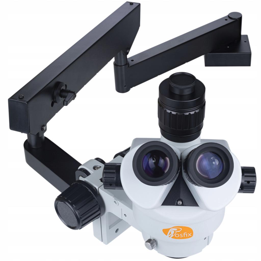 Rosfix Mikroskop Stereoskopowy Trinokularowy Neptune Pro Z Kamerą PEGASUS Pro 12MP – Wysięgnik | Zoom 7x-45x | Ergonomiczna Konstrukcja