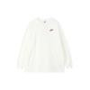 Logo Print Loose Fit Crew Neck Long Sleeve Drop Shoulder T-Shirt Women Tops Beige HJ0838-133