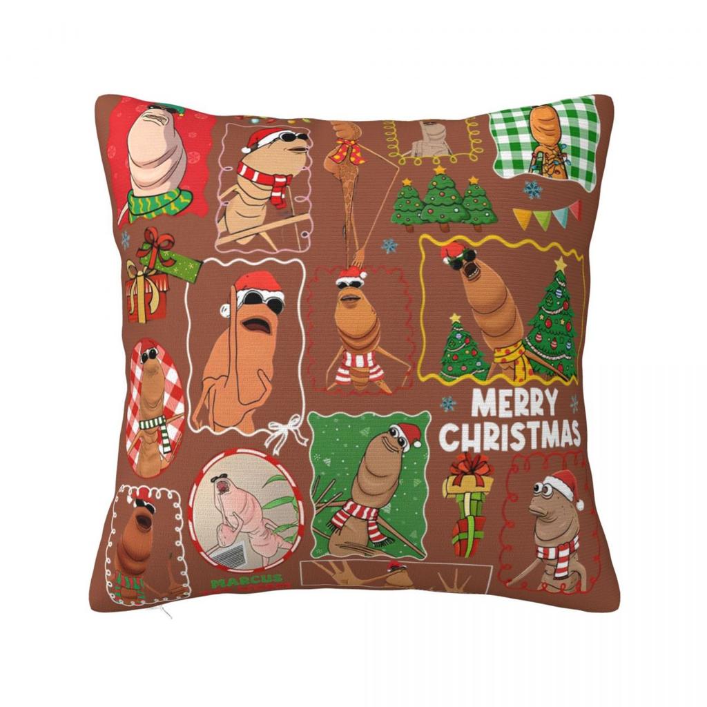 Marcus The Worm 70S Square Pillow Cases Cushion Covers Awesome Zipper Decor Throw Pillow Case Cover For Bed 45*45Cm