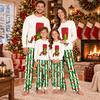 Семейный matching комплект пижам с длинным рукавом и брюками для родителей и детей, одежда для дома