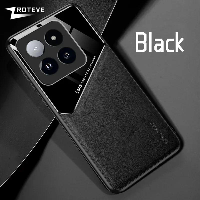 For Xiaomi14T Pro Case Leather Texture Soft Frame PC Cover For Xiaomi 14T 14 Ultra Mi 13 13T Xiomi Mi13 Lite Mi14T Cases