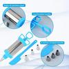 Cookie Syringe Cake Cream Press Maker DIY Pastry Syringe Extruder Stainless Cream Nozzles Scraper Accessories Baking Tools