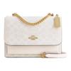 Klare 22 Logo Color Block Design Signature Coated Canvas Crossbody Shoulder Bag Small Women Bags White Beige CAL29-IMXU5