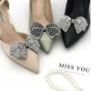1Pc Luxury  Bow Shoe Buckle Shiny Bowknot Shoes Clip Wedding Bride Shoes Decoration High Heel Charms Jewelry