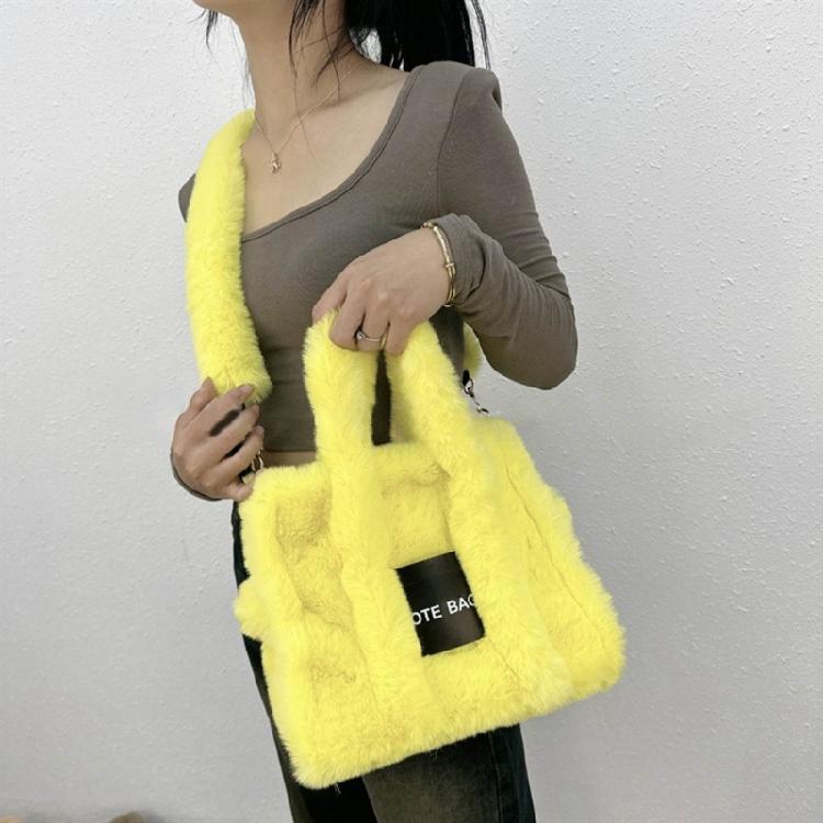 Womens Large Capacity Handbag Female Plush Messenger Bag Shoulder Crossbody Bag