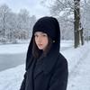 Cartoon Bunny Beanies Hat Solid Color Winter Pullover Hat Cute Rabbit Long Ear Knitted Hat  Outdoor
