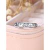 Simple, Smooth, Silver-colored Ring with Diamond Accents Niche, Lightweight Luxury Diamond Ring Versatile Accessories for Couples