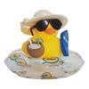 1 Ensemble Décoration de Voiture Mignonne Été Petit Canard Jaune Chapeau Skateboard Coco Canard en Caoutchouc à Presser Ornements de Tableau de Bord de Voiture