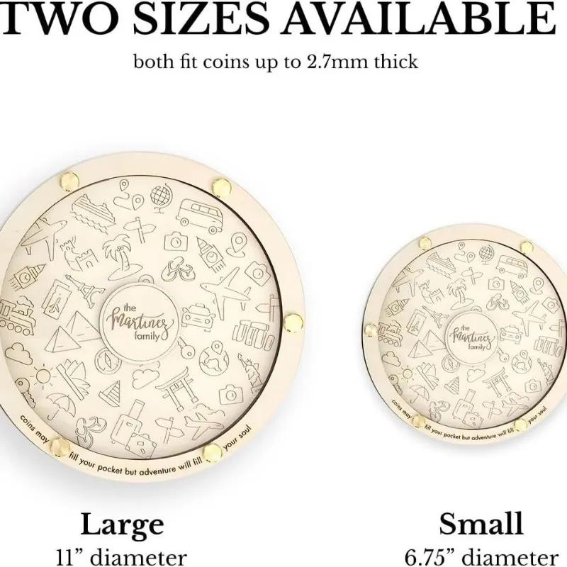 Coin Holder Travel Gift Cash Vault Wooden Savings Box with Cut-Out Design Money Savings Box, Wooden Bank for Kids