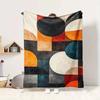 Abstract Shapes Flannel Blanket Throw Blanket Soft Warm Sofa Bed Camping Car home Decor Unique Christmas Gift C930926