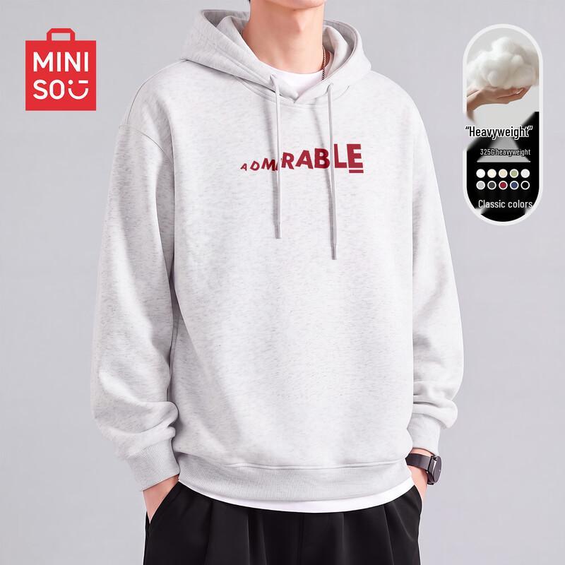 MINISO Men's Oversized Heavyweight Hooded Sweatshirt