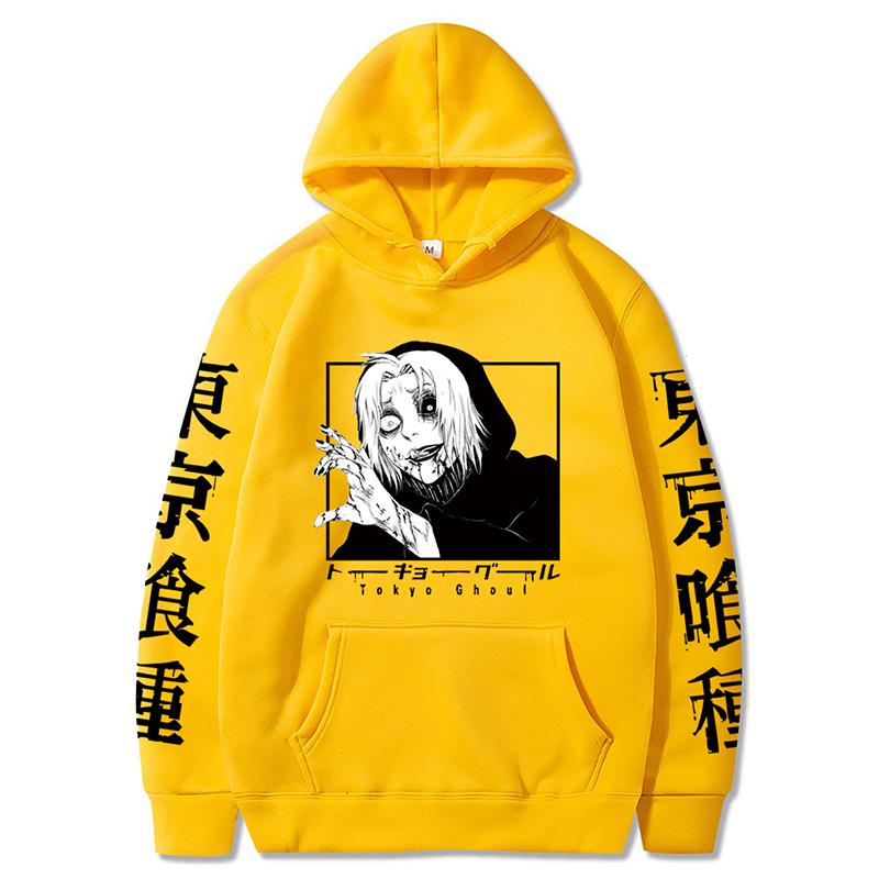 Anime Tokyo Ghoul Takizawa Seido Printed Hooded Men Women Gothic Vintage Hoodies Casual Streetwear Harajuku Unisex Sweatshirt
