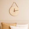 Creative Round Solid Wood Clock Nordic Style Minimalist Aesthetic Clock Hanging Wall Clock Office