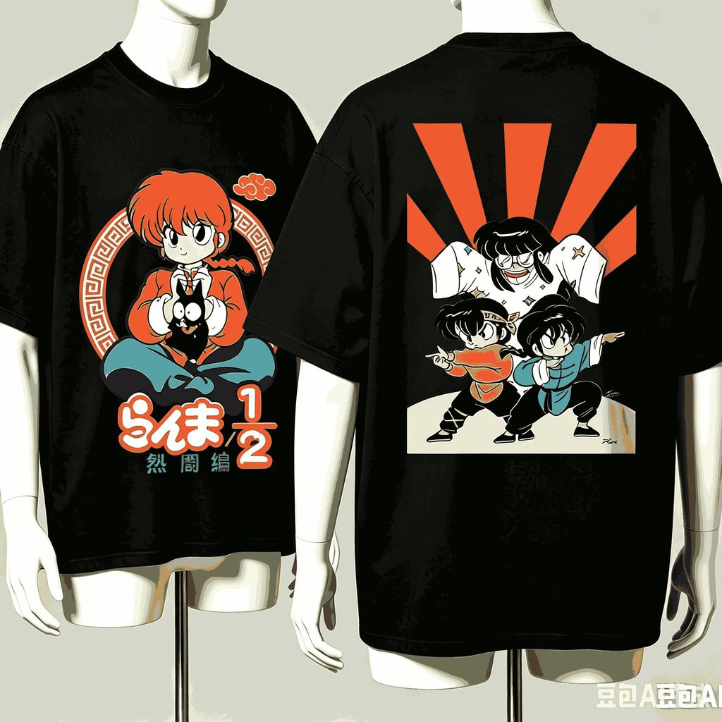 Ranma ½ Anime Lover T-shirt Harajuku Cotton New Model High Street Retro Oversized Unisex produc